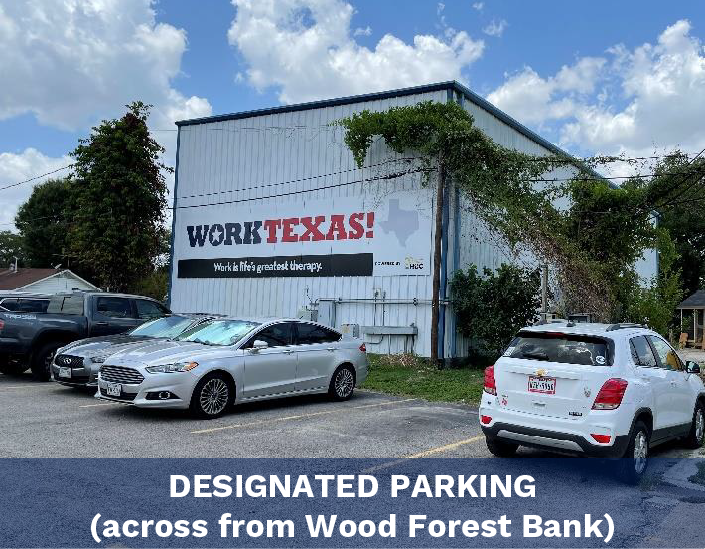Designated parking for WorkTexas Training Center at Gallery Furniture